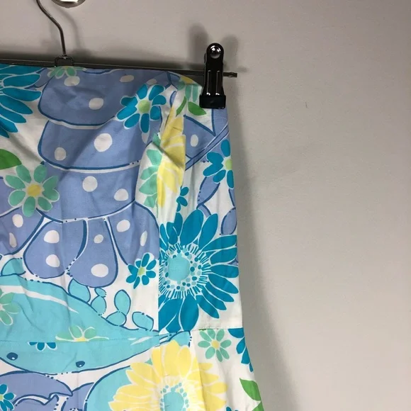 Lilly Pulitzer White Label Floral Spring Summer Strapless Dress 417 - Picture 3 of 9